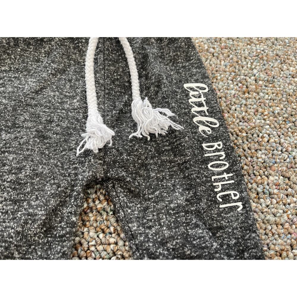 Unbranded Boys Jersey Style Little Brother Gray Fleck Pants Approx 3-6M - Picture 2 of 2